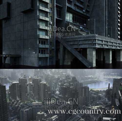 C4D城市高楼大厦建筑3D模型合集